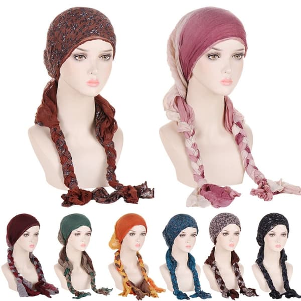 Turban Hat Tørklæde SORT black