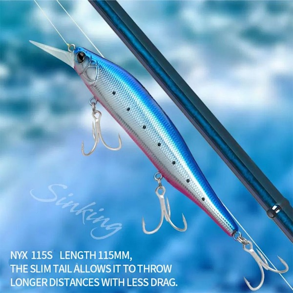 synkende Minnow Baits Fiskekroge E E E