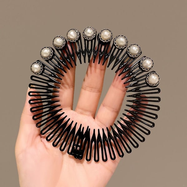 Rhinestone Hair Comb Vågigt hårbåge 7 7 7