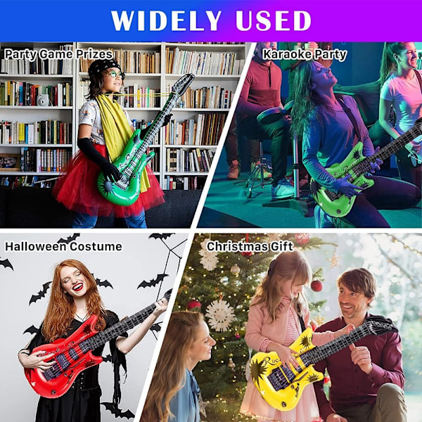 6 st uppblåsbar gitarr rockgitarrleksak RANDOM COLORB B Random ColorB