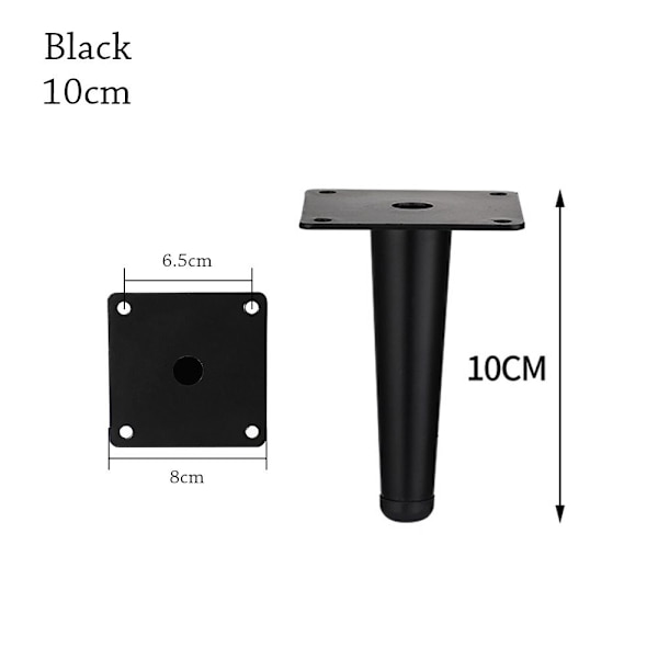 Møbelhjul Fodben SORT 10CM Black 10cm
