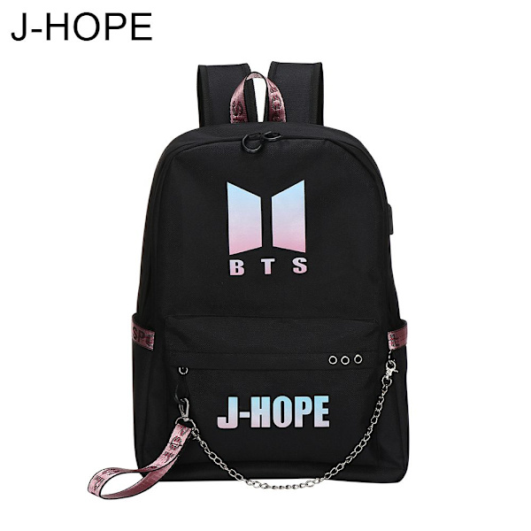 BTS BT21 Skolväska Kedja Ryggsäck Axelväskor J-HOPE