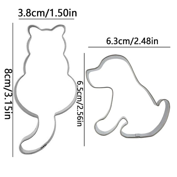 2 ST Cookie Cutters Form HUND HUND dog