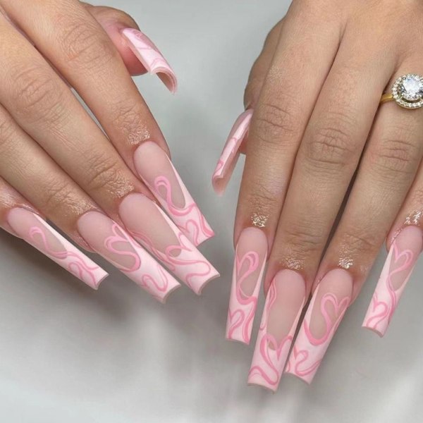 24 kpl Fake Nails SuperLong JP2343 JP2343 JP2343