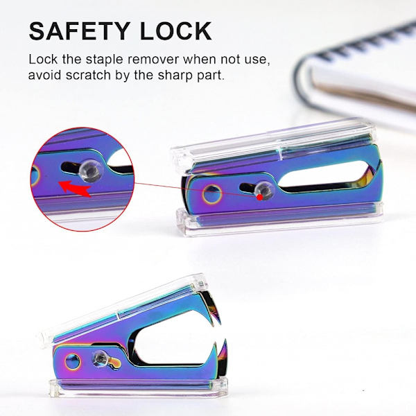 Flerfärgad Staple Remover Akryl Staples Puller Tool