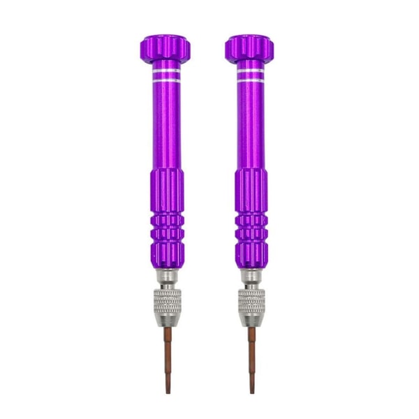 2 Sæt Skruetrækker Mini Reparationssæt LILLA Purple