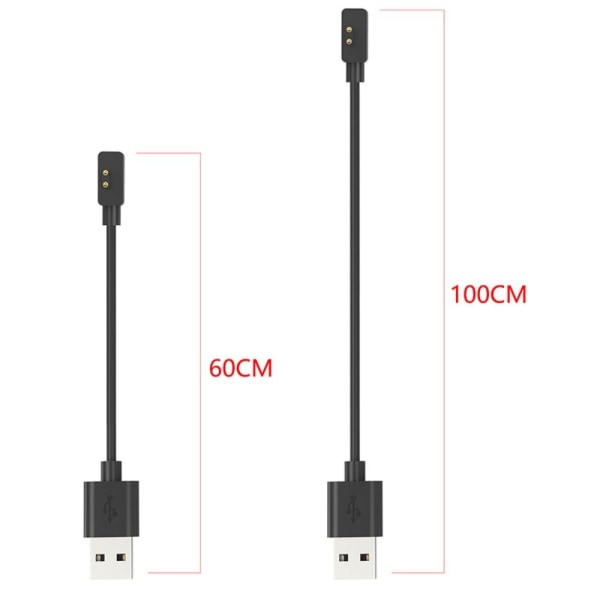 2 STK 60/100 cm hurtiglader USB-kabeldokking 2 STK 60 CM HVIT 2 STK 2pcs 60cm white