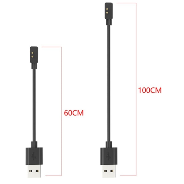 2 STK 60/100 cm Hurtigoplader USB Kabel Dock 2 STK 100 cm SORT 2pcs 100cm black