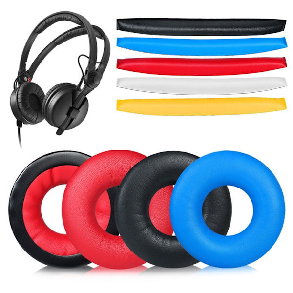 Øreputer For Sennheiser HD25 SVART ØREPLATE ØREPLATE black earpads-earpads