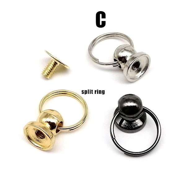 10 stk./pakning Nitte Stud Ball Nail SILVER A A silver A-A