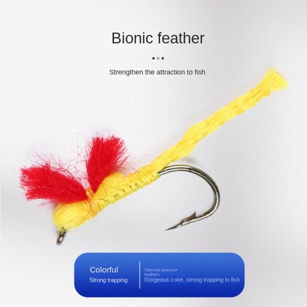 Flugfiskedrag Woolly Worm lock 10PCS-12 HOOK 10PCS-12 HOOK 10pcs-12 Hook