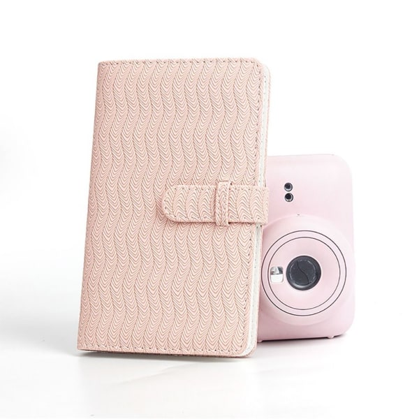 Instant Camera Photo Album 3 tommers bildelagring Embossed-Light Pink