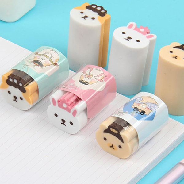 6 stk The Salaryman Eraser Standard Blyant Erasers Eraser