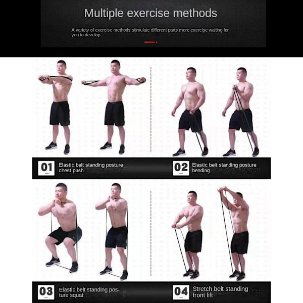 Resistance Bands Fitness Spændingsbælte GRÅ GREY