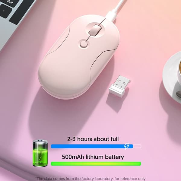 Langaton hiiri 2.4G Bluetooth WHITE White