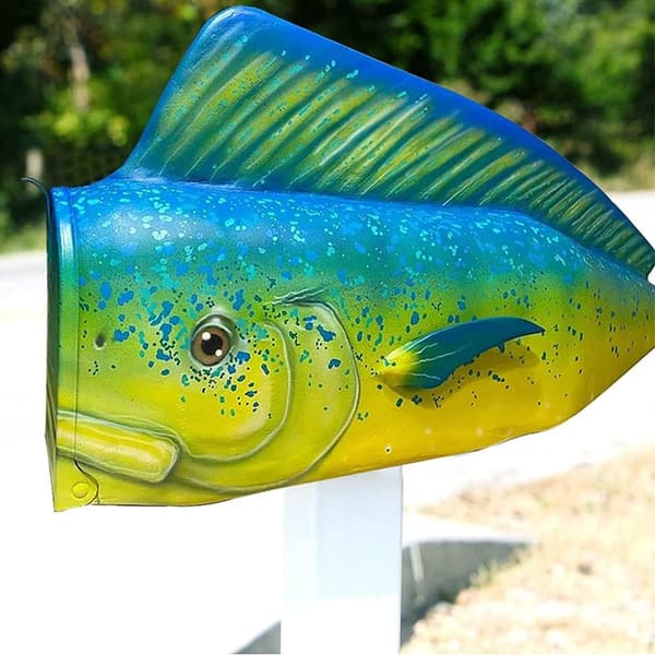 Fiskepostkasse Post Brevkasse Dekor Dolphinfish Postkasser