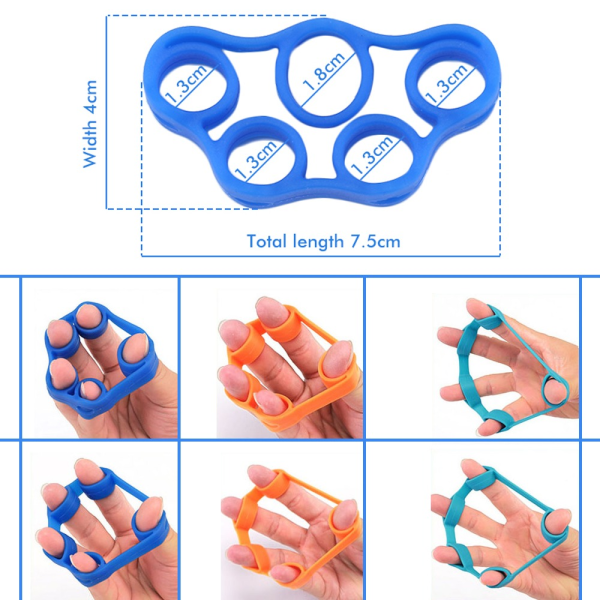 3st Finger Stretcher Finger Exerciser BLÅ 40LB 40LB Blue 40LB-40LB