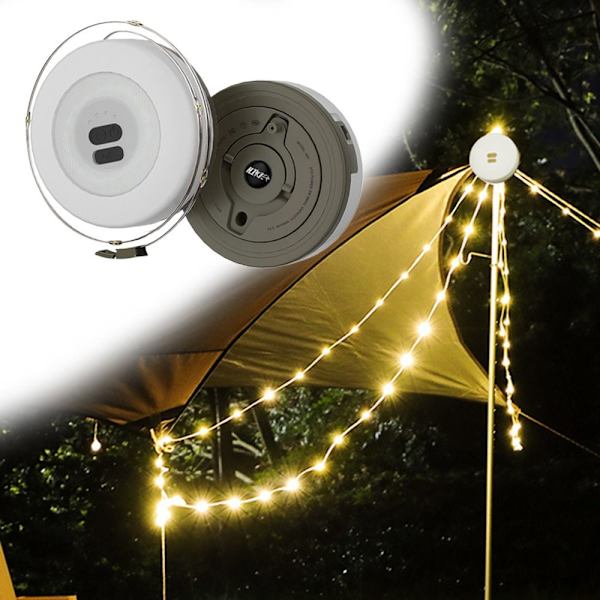 Udtrækkelige Led Lys String Camping Tape Lights KHAKI WARM khaki warm lights-warm lights