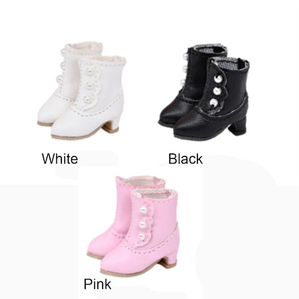 1 par dukkesko Mini High Top Boots ROSA pink