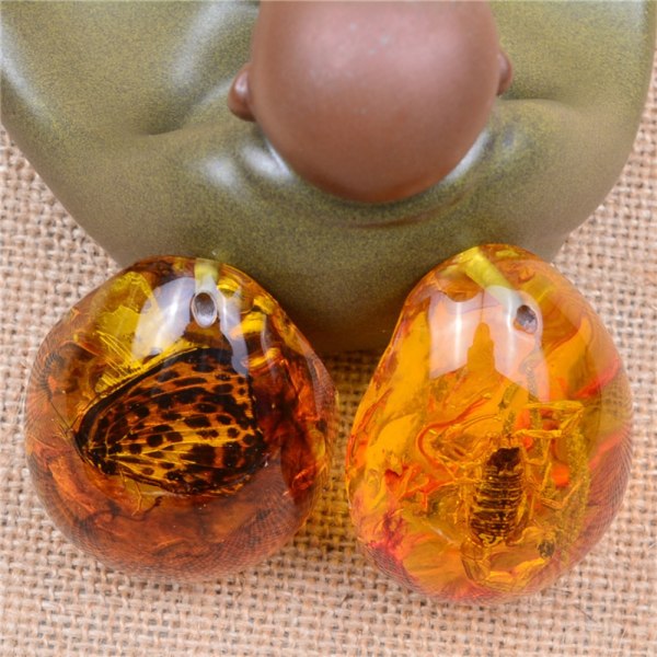 Sommerfugl Amber Stone Insekt Spcimen Pendant ANT ANT ant