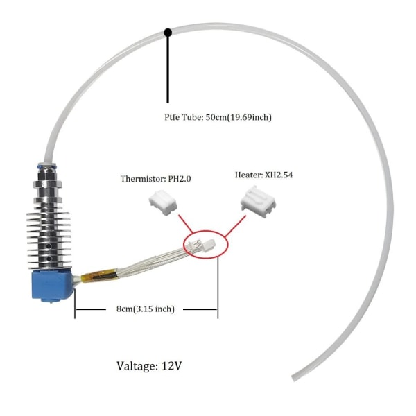 Ekstruuderisarja Hot End Hotend silikonisukat