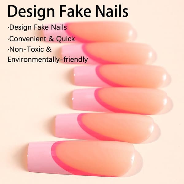 Fake Nails pitkät ranskalaiset 2 2 2