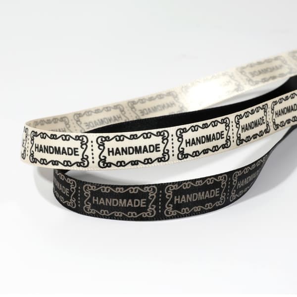 Handdade Ribbon Diy Mærkning SORT Black