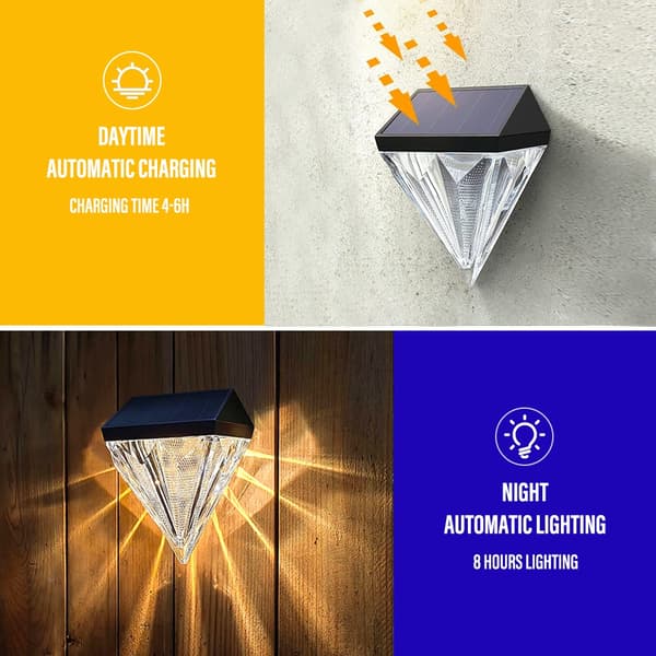 2kpl Solar Light Seinävalaisimet Solar LED Light