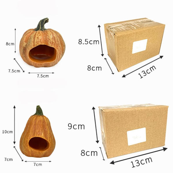 Halloween-gresskarfigur miniatyrgresskar 1 1 1