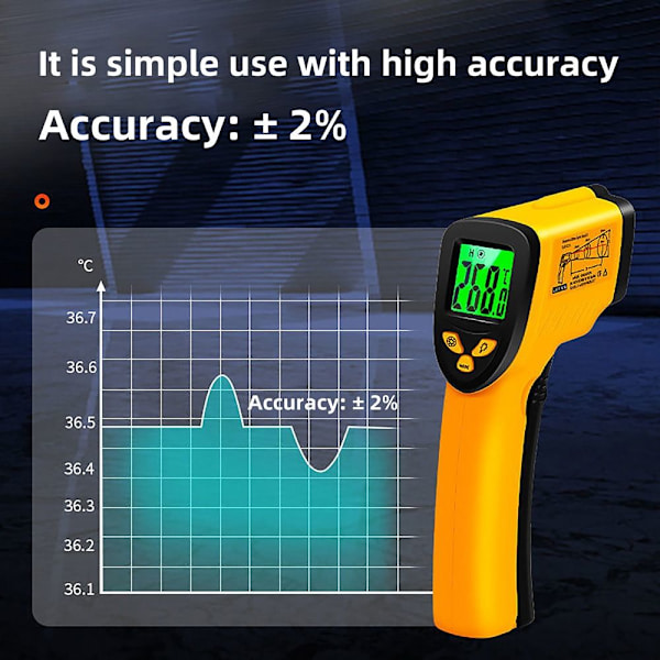 Digital infraröd termometer Värmetemperaturpistol -58℉-1022℉