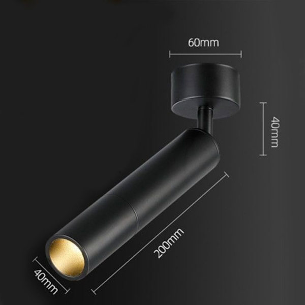 LED Taklampe Spot Light 3W-SORT 3W-SORT 3W-Black