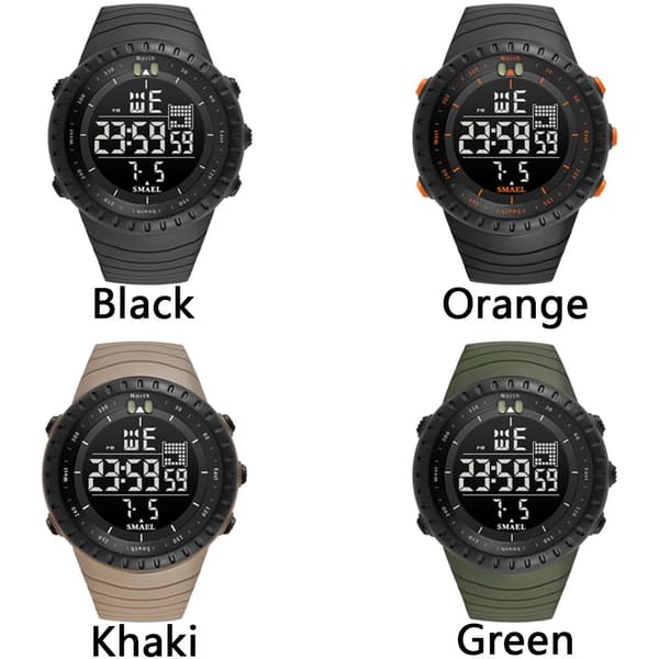 Herreur LED Digital Armbåndsur SORT black