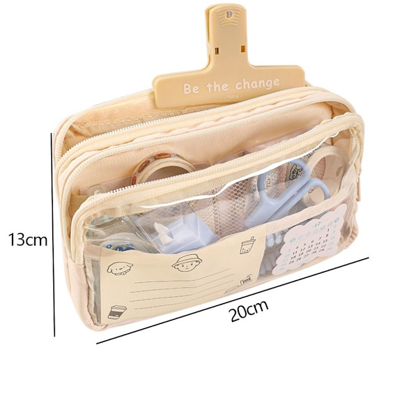 Blixtlås Pennväska Case BEIGE beige