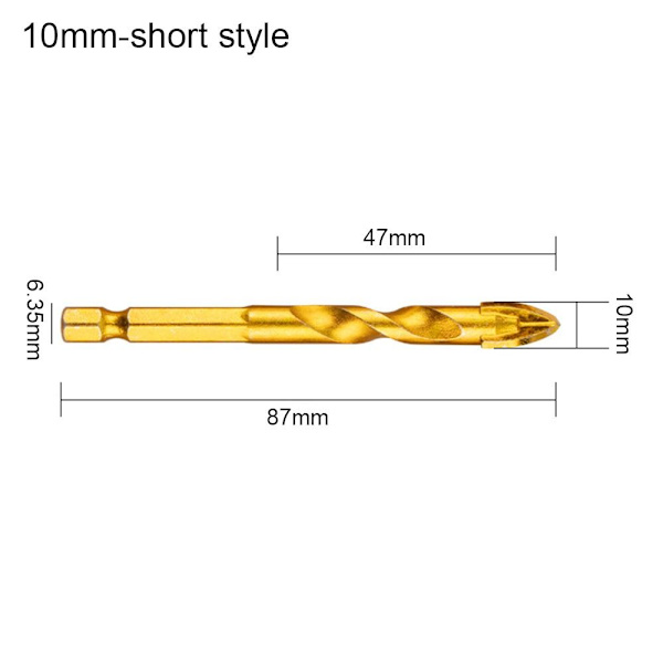 Drill Bits Triangle Bit 10MMSHORT STIL KORT STIL 10mmshort style