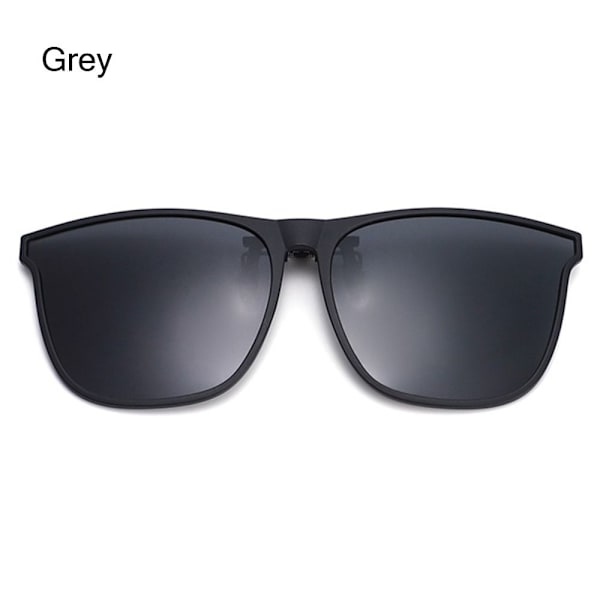 Polariserad Clip On Solglasögon Herr Bilförare Goggle GRÅ GRÅ Grey
