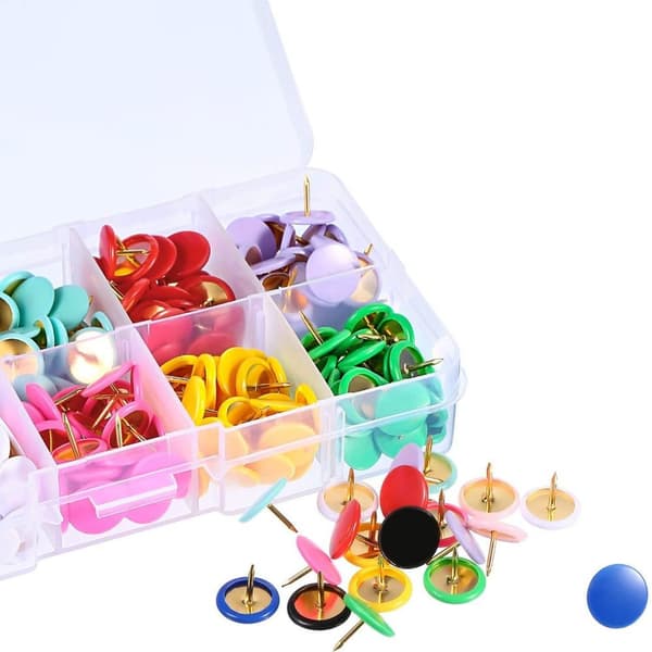 300 stycken Stålspetsar Push Pins Plast