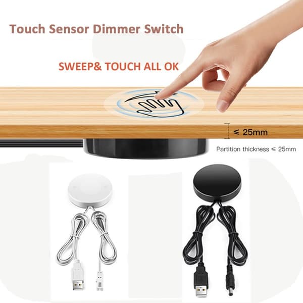 LED Dimmer Penetrating Switch SVART DC WIRE DC WIRE black DC wire-DC wire