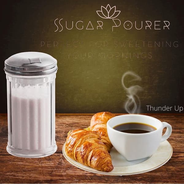 Sugar Pourer Dispenser Spreader för kryddflaskor i rostfritt stål