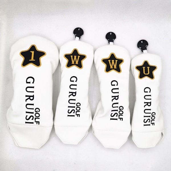 Golf Woods Headcovers Golf Club Head Covers SVART 1 1 Black 1-1