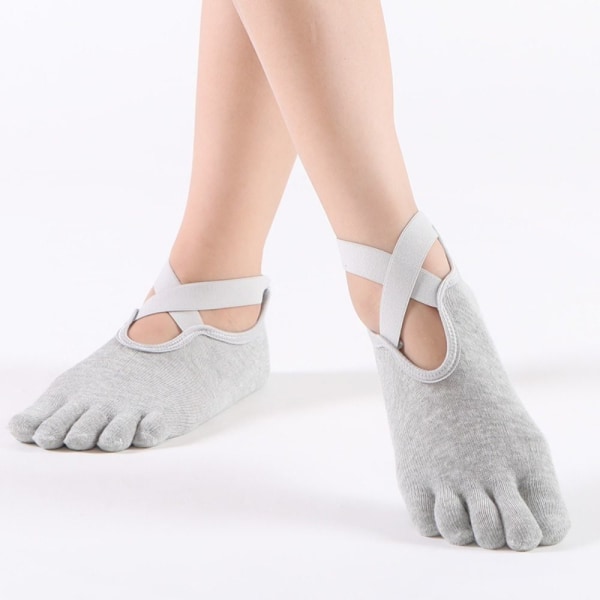 Joogasukat Five Toe Socks GRAY Gray