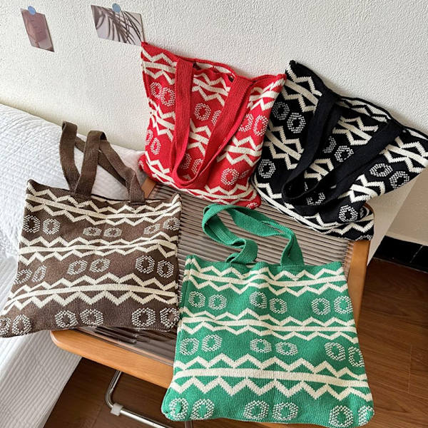 Håndvævet Taske Knot Wrist Bag GRØN green