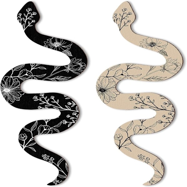 2 kpl Wood Snake Decoration Double Snake Wood Wall Decoration