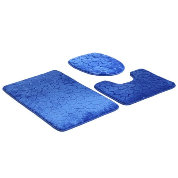 3stk/sæt Bademåttesæt Badetæpper BLÅ Blue