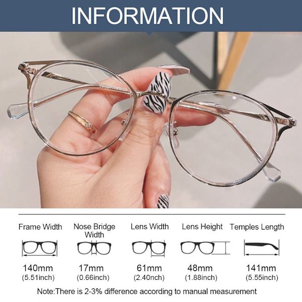 Anti-Blue Light Glasses Ylisuuret silmälasit HARMAA Grey