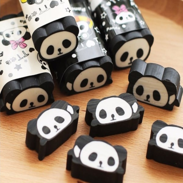 Animal Panda Eraser Leikkaava lyijykynä Eraser Peruskoulun pyyhekumi
