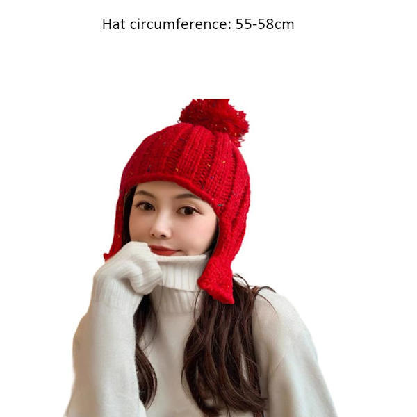 Höstvinterhatt Öronskydd RÖTT Red
