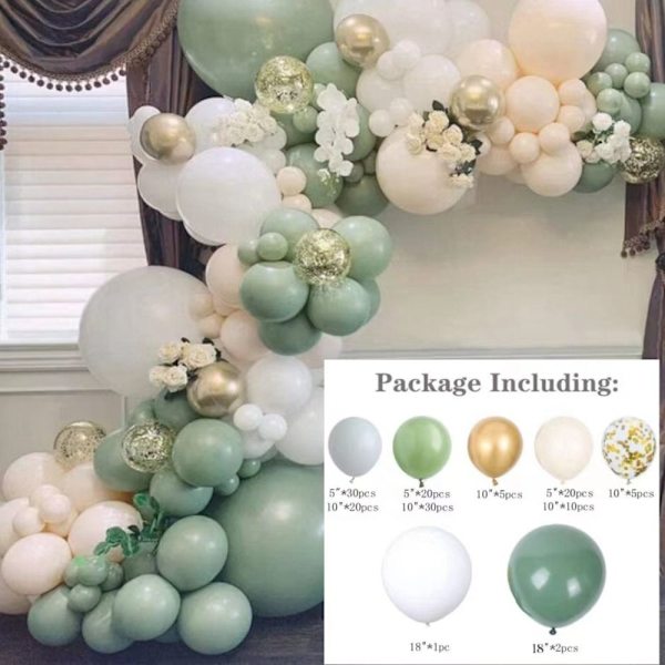 Ballongbuesett Sage Green Balloons Garland Kit STIL 5 STIL 5