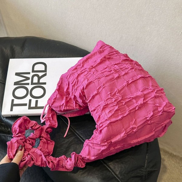 Plisserte bobler Vesker Cloud Skuldervesker ROSE RED rose red