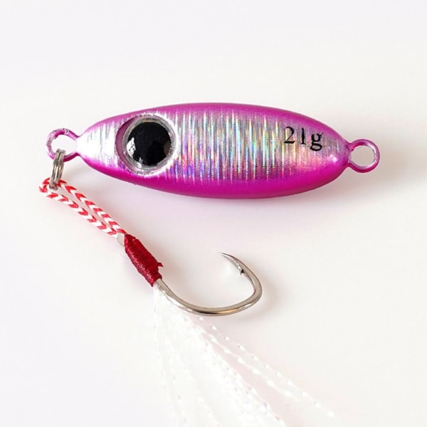 3 Stk Micro Metal Jig Fiske lokker Kunstig falske fiskesluk Pink 21g