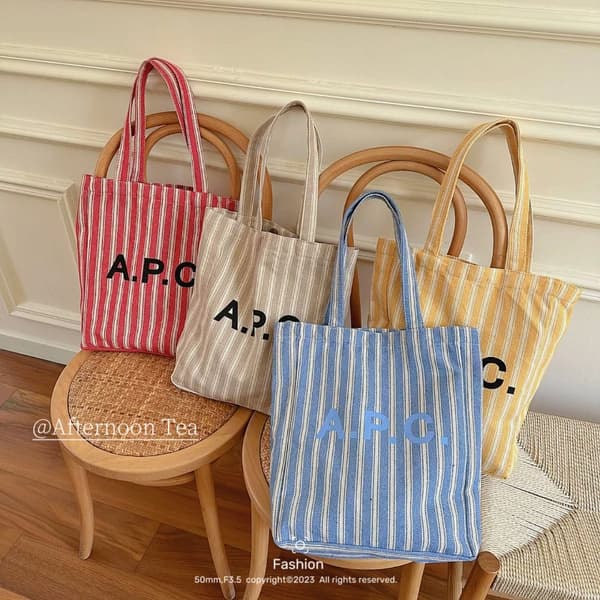 Letter Canvas Tote Kvinnor Handväskor KHAKI Khaki